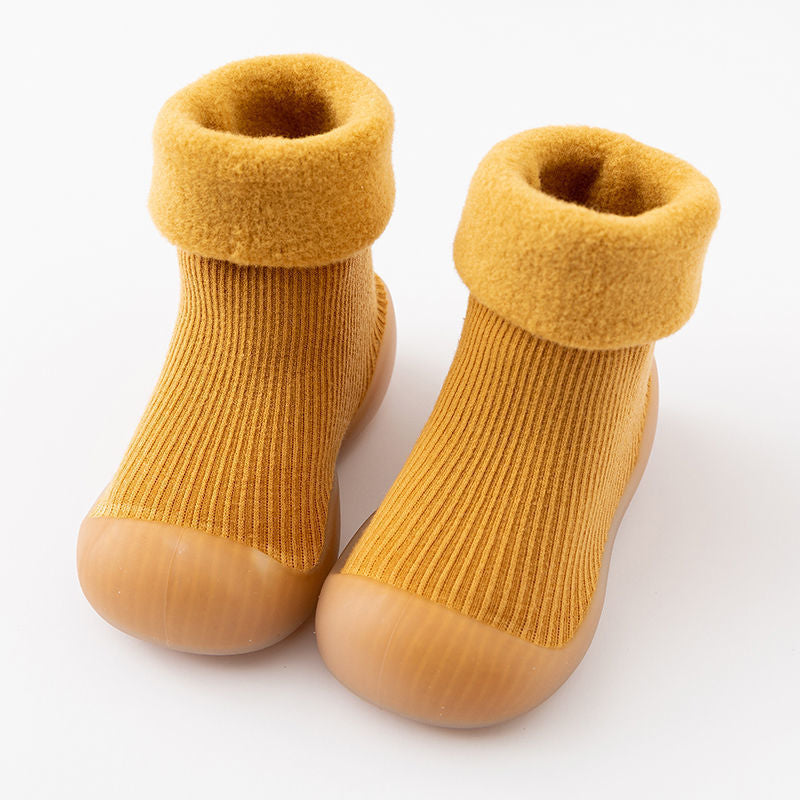 Warm Diary Non-Slip Baby Shoe Socks Apricot / 14.5cm (18-24 Months)