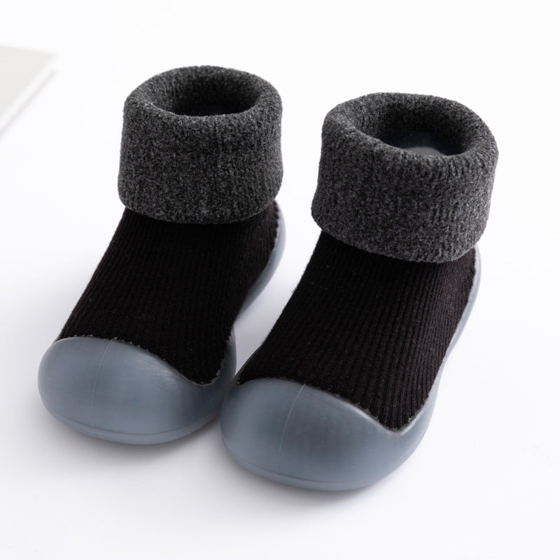 Warm Diary Non-Slip Baby Shoe Socks Apricot / 14.5cm (18-24 Months)